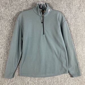 Vintage North Face 1/4 Zip Fleece Men's Small Pullover Gray 100%‎ Polyester S